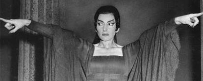 Maria Callas durante su actuación en <i>Medea,</i> en 1959.