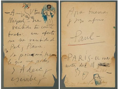 La carta firmada per Picasso del 1901 que es ven a Setdart de Barcelona.