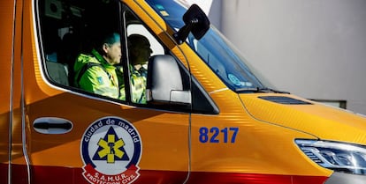 Una ambulancia, en Madrid.