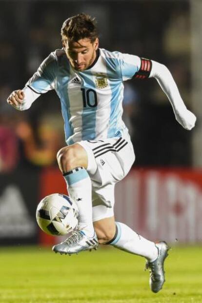 Lionel Messi, durante un partido contra Honduras en la provincia de San Juan, Argentina, el mayo pasado.