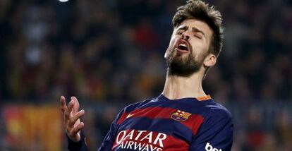 Piqué, al partit davant el Deportivo.