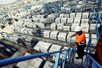 Contenedores en el puerto de Algeciras