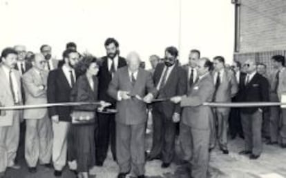 Inauguración de la ampliación de Mercamadrid en 1983.