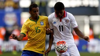 Danilo en el partido de Brasil frente a Costa Rica. 