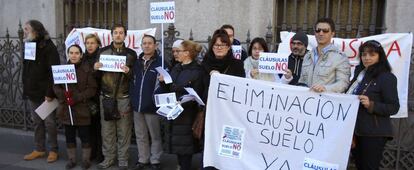 Protesta contra las cláusulas suelo.