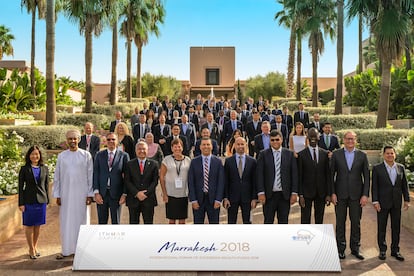 Reunión del foro internacional de fondos soberanos en Marrakech, en 2018.