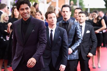 El equipo de Entourage, con Adrian Grenier (Vinnie Chase) liderando la fila, rod en plena alfombra roja una escena de la esperada pelcula que se estrenar este a?o.