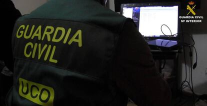 Imágenes de la investigación de la Guardia Civil.