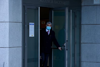 Rafael Redondo, principal colaborador de Villarejo, en la Audiencia Nacional el pasado 28 de febrero.