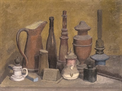 Giorgio Morandi, 'Natura morta [Naturaleza muerta]', 1928.
