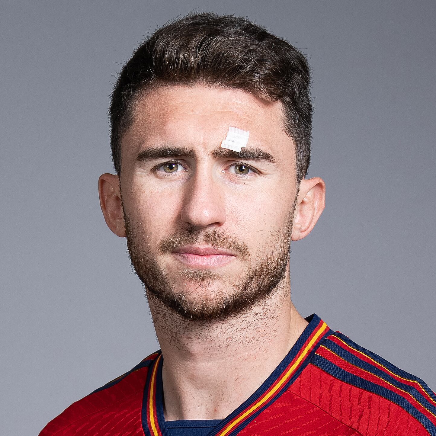 DOHA, QATAR - NOVEMBER 18: Aymeric Laporte of Spain poses during the official FIFA World Cup Qatar 2022 portrait session on November 18, 2022 in Doha, Qatar. (Photo by Alex Caparros - FIFA/FIFA via Getty Images)
