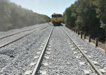 Un tramo de vía en obras de la red de Infraestruturas de Portugal. 