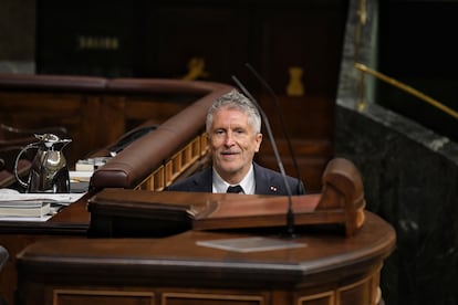 El ministro del Interior, Fernando Grande-Marlaska, en el Congreso de los Diputados el pasado 11 de junio.