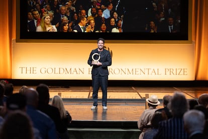 Carlos Mallo, at the award ceremony this Monday in San Francisco.