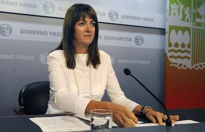 Idoia Mendia, en la rueda de prensa tras la reunión del Consejo de Gobierno.