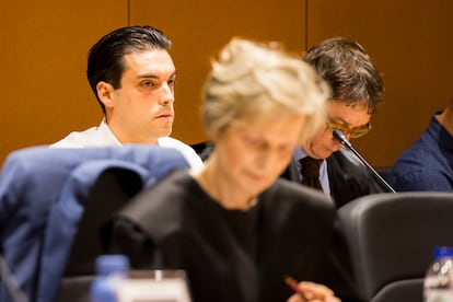 Alejandro Míguez, durante el juicio por el crimen de Samuel Luiz.