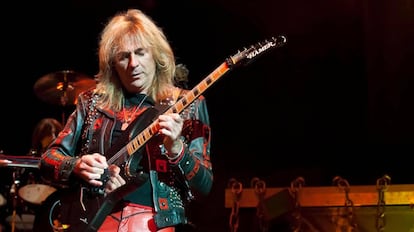 Glenn Tipton, guitarrista de Judas Priest, en un concierto de la banda en San Antonio (Texas) en octubre de 2011.