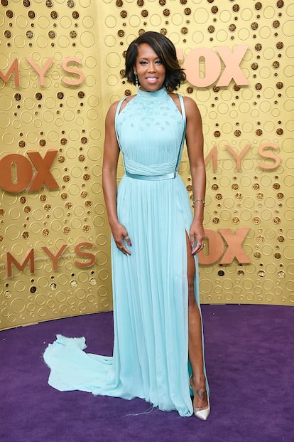 Regina King, con un Jason Wu azul bebé hecho a medida.