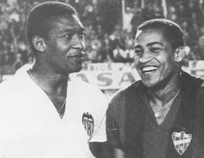 Los hermanos Waldo y Wanderlei, durante un Valencia-Levante.