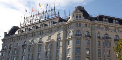 Exterior del Hotel Palace de Madrid.