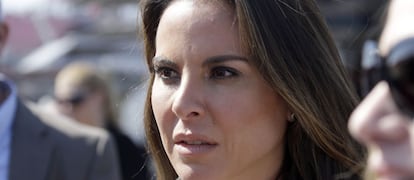 Mexican actress Kate del Castillo attends a NASCAR Sprint Cup auto race in Fontana, California in 2013.