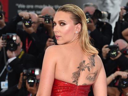 Scarlett Johansson, en una imagen del Festival de Venecia de 2019.