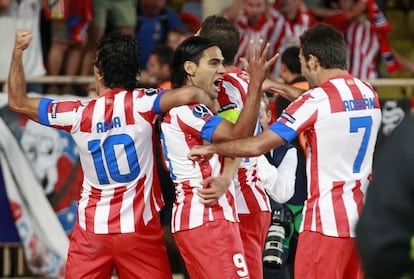 Falcao celebra el primer gol.