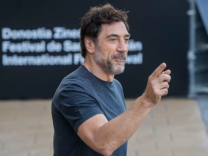 Javier Bardem, a su llegada el jueves a San Sebastián.
