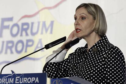 La eurodiputada española del Grupo de la Alianza de los Demócratas y Liberales por Europa (ALDE), Beatriz Becerra, en el Fórum Europa.