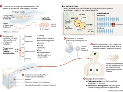 El contagio de legionelosis