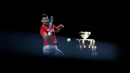 Djokovic, durante el partido contra Norrie en el Martín Carpena de Málaga.