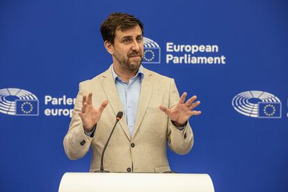 El eurodiputado de JxCat Toni Comín, en Estrasburgo (Francia), el 17 de julio.