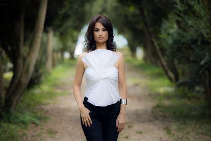 Yolanda Castaño, en la isla gallega de San Simón.