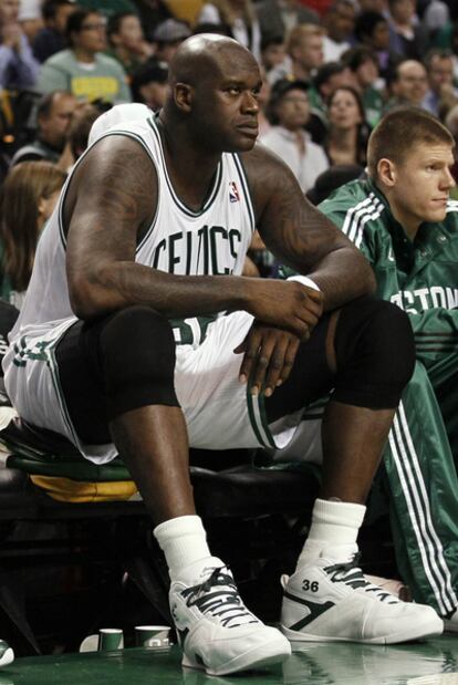 Shaquille O'Neal, durante su última temporada en los Celtics.