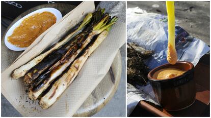 Calçots en El Economato y en la huerta de Hoyo de Manzanares.