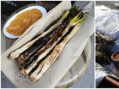 Calçots en El Economato y en la huerta de Hoyo de Manzanares.