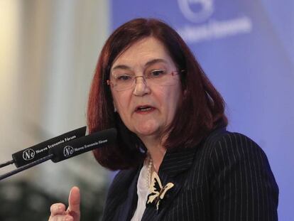 La presidenta de la Comisión Nacional de los Mercados y la Competencia (CNMC), Cani Fernández.