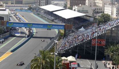 El Gran Premio de Europa de F&oacute;rmula 1 en Valencia, en al edici&oacute;n de 2010.