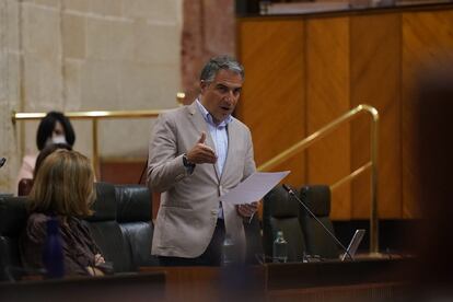 Elías Bendodo, en el Parlamento de Andalucía.