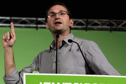 Joan Herrera durante un acto electoral.