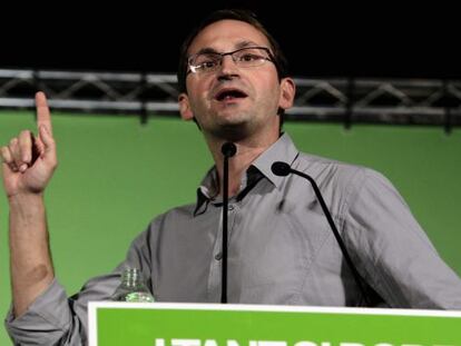 Joan Herrera durante un acto electoral.