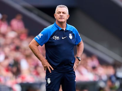 Javier Aguirre durante un partido del Mallorca esta temporada.