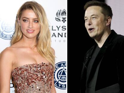 Amber Heard y Elon Musk.