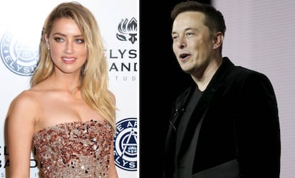 Amber Heard y Elon Musk.