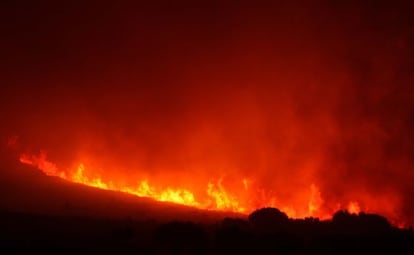 Incendio forestal cerca de Llers (Girona)