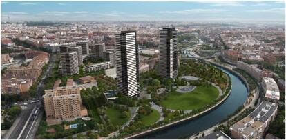 Simulación gráfica realizada por el Ayuntamiento de Madrid del proyecto Mahou-Calderón.