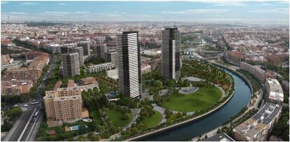 Simulación gráfica realizada por el Ayuntamiento de Madrid del proyecto Mahou-Calderón.