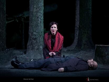 Anett Fritsch y Christopher Maltman. en 'Don Giovanni', en el Teatro Real de Madrid.