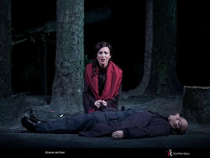 Anett Fritsch y Christopher Maltman. en 'Don Giovanni', en el Teatro Real de Madrid.