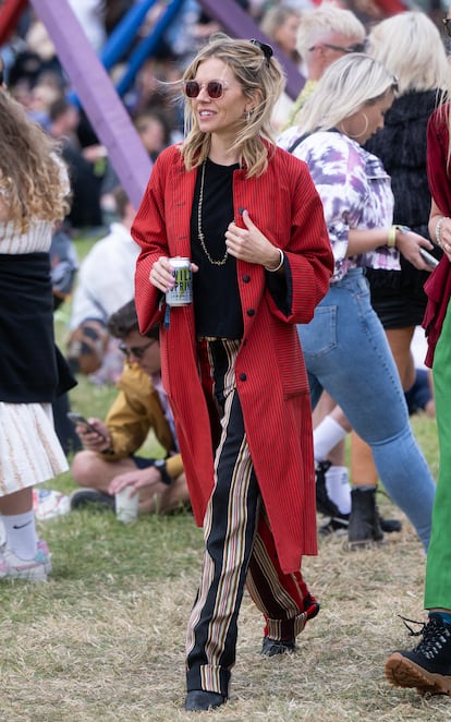 Sienna Miller en Glastonbury 2022.